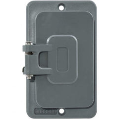 Hubbell Wiring Device-Kellems - Electrical Outlet Box & Switch Box Accessories Accessory Type: Box Cover Material: PBT Resin - Exact Industrial Supply