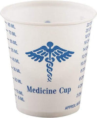Solo - Paper Medical & Dental Graduated Cups, 3 oz - White & Blue - Exact Industrial Supply