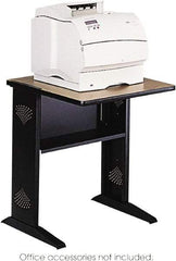 Safco - Medium Oak & Black Printer/Copier Stand - Use with Fax Machines, Printer - Exact Industrial Supply