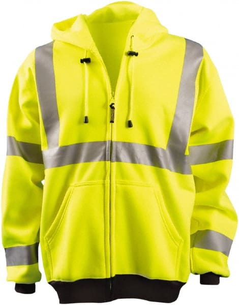 OccuNomix - Size 3XL Hi-Viz Yellow High Visibility Sweatshirt - Exact Industrial Supply