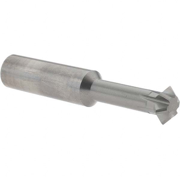 Accupro - 5/8° 5/8" Cut Diam, 0.25" Cut Width, 5/8" Shank, Solid Carbide Double-Angle Cutter - Exact Industrial Supply