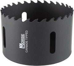 M.K. MORSE - 4-1/8" Diam, 1-15/16" Cutting Depth, Hole Saw - Carbide-Tipped Saw, Toothed Edge - Exact Industrial Supply