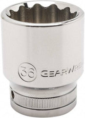 GearWrench - 3/4" Drive, Standard Hand Socket - 12 Points, 3.07" OAL, Alloy Steel, Chrome Finish - Exact Industrial Supply