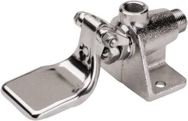 SANI-LAV - Faucet Replacement Single Pedal Foot Valve - Floor Mount - Brass, Use with Sinks, Wash Stations Scrub Sinks - Exact Industrial Supply