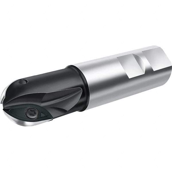 Walter - 40mm Cut Diam, 31mm Max Depth of Cut, 40mm Shank Diam, 150mm OAL, Indexable Ball Nose End Mill - 12,500 Max RPM - Exact Industrial Supply