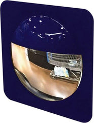Se-Kure Domes&Mirrors - Indoor Square Convex Safety, Traffic & Inspection Mirrors - Acrylic Lens, 8" Diam, 8' Max Covered Distance - Exact Industrial Supply