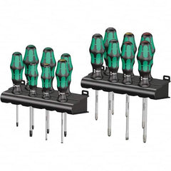 Wera - Screwdriver Sets Screwdriver Types Included: Phillips; Pozidriv; Slotted; Torx Number of Pieces: 14 - Exact Industrial Supply