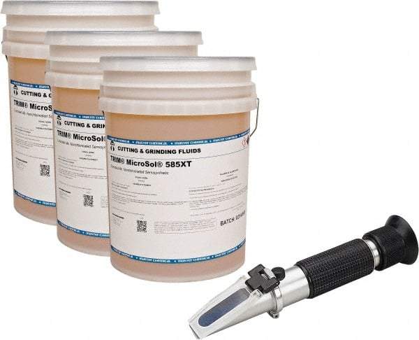 Master Fluid Solutions - Trim MicroSol 585XT, 5 Gal Pail Cutting & Grinding Fluid - Semisynthetic, For Machining - Exact Industrial Supply