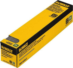 DeWALT - 15 Gauge 2-1/2" Long Finishing Nails for Power Nailers - Steel, Bright Finish, Smooth Shank, Angled Stick Collation, Round Head, Chisel Point - Exact Industrial Supply