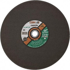 Camel Grinding Wheels - 14" 30 Grit Aluminum Oxide Cutoff Wheel - 3/32" Thick, 1" Arbor, 4,400 Max RPM - Exact Industrial Supply