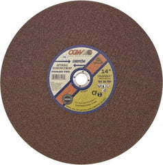 Camel Grinding Wheels - 14" 24 Grit Aluminum Oxide Cutoff Wheel - 5/32" Thick, 1" Arbor, 5,500 Max RPM - Exact Industrial Supply