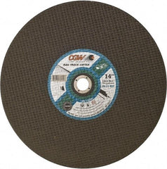Camel Grinding Wheels - 14" 24 Grit Aluminum Oxide Cutoff Wheel - 1/8" Thick, 1" Arbor, 5,500 Max RPM - Exact Industrial Supply
