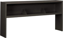 Hon - 1 Shelf, 34-3/4" High x 72" Wide Bookcase - 13-1/2" Deep, High-Pressure Laminate/Steel, Charcoal - Exact Industrial Supply