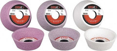 Camel Grinding Wheels - 6" Diam, 1-1/4" Hole Size, 3/4" Overall Thickness, 60 Grit, Type 12 Tool & Cutter Grinding Wheel - Medium Grade, Aluminum Oxide, K Hardness, Vitrified Bond - Exact Industrial Supply