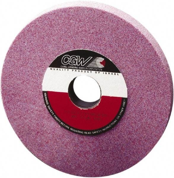 Camel Grinding Wheels - 8" Diam x 1-1/4" Hole x 1/4" Thick, J Hardness, 60 Grit Surface Grinding Wheel - Ceramic, Type 1, Medium Grade, Vitrified Bond, No Recess - Exact Industrial Supply