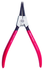 Straight External Retaining Ring Pliers 1/8 - 3/8" Ring Range .035" Tip Diameter with Soft Grips - Exact Industrial Supply
