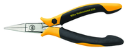 Short Flat Nose Pliers; Smooth Jaws ESD Safe Precision - Exact Industrial Supply