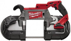 Milwaukee Tool - 18 Volt, 44-7/8" Blade, 380 SFPM Cordless Portable Bandsaw - 5" (Round) & 5 x 5" (Rectangle) Cutting Capacity, Lithium-Ion Battery Not Included - Exact Industrial Supply