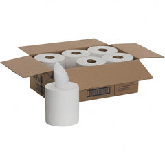 Paper Towels: Hard Roll, 6 Rolls, Roll, 1 Ply, White 320 Sheets