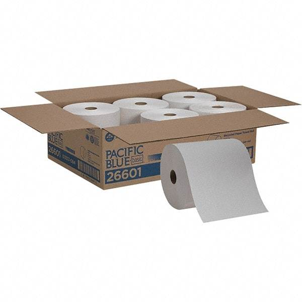 Georgia Pacific - Hard Roll of 1 Ply White Paper Towels - 7-7/8" Wide, 800' Roll Length - Exact Industrial Supply