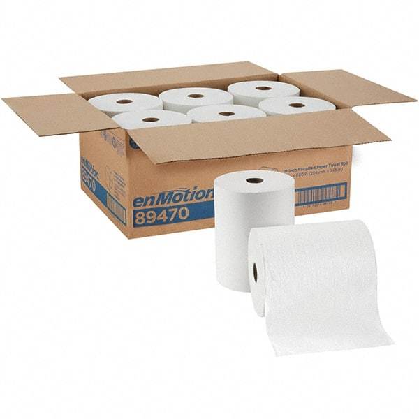 Georgia Pacific - Hard Roll of 1 Ply White Paper Towels - 10" Wide, 800' Roll Length - Exact Industrial Supply