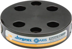 Jergens - Round Aluminum CNC Clamping Pallet - 130mm Diam x 30mm Thick - Exact Industrial Supply