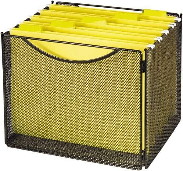 Safco - Black File Boxes-Storage - Steel, Mesh - Exact Industrial Supply