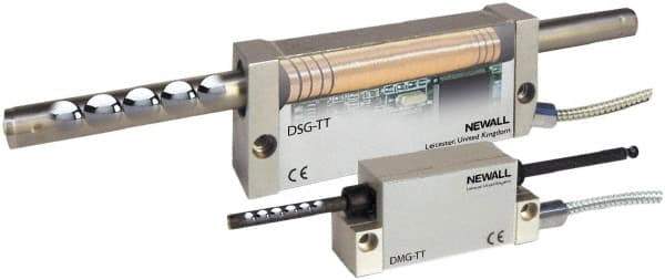 Newall - 4" Max Measuring Range, 1, 2, 5 & 10 µm Resolution, 11" Scale Length, Inductive DRO Linear Scale - 5 µm Accuracy, IP67, 11-1/2' Cable Length, Series DMG-TT - Exact Industrial Supply