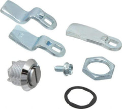 Dzus - 5/16" Max Thickness, NEMA 4 Rated Pawl Latch - 25/64, 23/32 & 1-7/64 Grip, Chrome Finish - Exact Industrial Supply