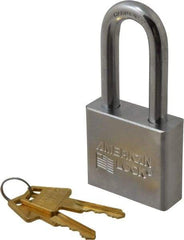 American Lock - 2" Shackle Clearance, Keyed Different A5261 Padlock - 3/8" Shackle Diam, Steel, with Solid Steel Finish - Exact Industrial Supply