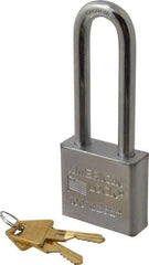 American Lock - 3" Shackle Clearance, Keyed Different A5262 Padlock - 3/8" Shackle Diam, Steel, with Solid Steel Finish - Exact Industrial Supply