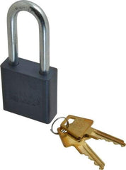 American Lock - 2" Shackle Clearance, Keyed Alike A11 Padlock - 5/16" Shackle Diam, Aluminum, with Solid Aluminum Finish - Exact Industrial Supply