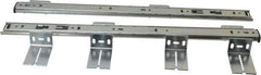 Knape & Vogt - 18" Slide Length, Chrome Variable-Height Pencil Drawer Slide - 3/4" Wide - Exact Industrial Supply