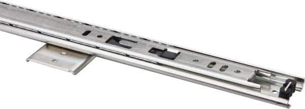 Knape & Vogt - 20" Slide Length, Chrome Variable-Height Pencil Drawer Slide - 3/4" Wide - Exact Industrial Supply