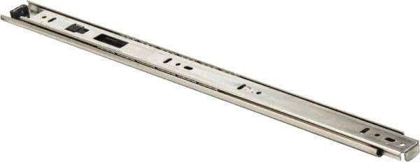 Knape & Vogt - 18" Slide Length, 13.5" Travel Length, Chrome Drawer Slide - Chrome Finish - Exact Industrial Supply