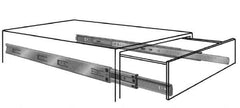 Knape & Vogt - 14" Slide Length, Chrome Box or Vertical File Drawer Slide - 18" Wide, Chrome Finish - Exact Industrial Supply