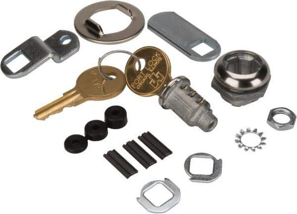 Made in USA - 5/32" Max Thickness, Standard Cam Lock - Stainless Steel Finish - Exact Industrial Supply