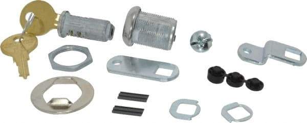 Made in USA - 21/32" Max Thickness, Standard Cam Lock - Stainless Steel Finish - Exact Industrial Supply