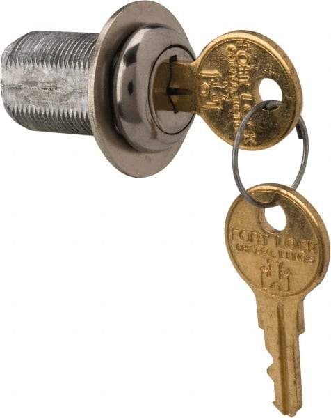 Made in USA - 15/16" Max Thickness, Standard Cam Lock - Stainless Steel Finish - Exact Industrial Supply