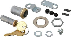 Made in USA - 15/16" Max Thickness, Standard Cam Lock - Polished Brass Finish - Exact Industrial Supply