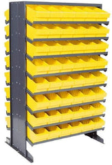 Quantum Storage - 800 Lb Capacity, 24" Deep x 36" Wide x 60" High, Steel Pick Rack - 2 Sides, 96 Blue Polystyrene Bins - Exact Industrial Supply