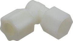 Made in USA - 1/2" Tube OD, Nylon Plastic Compression Tube Female Elbow - 1/2 NPT Pipe, 220°F Max, Plastic Grip - Exact Industrial Supply