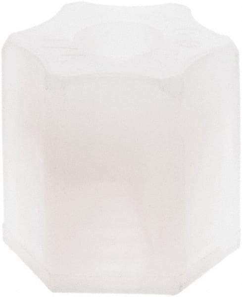 Made in USA - 1/4" Tube OD, Kynar Plastic Compression Tube Compression Nut - 275°F Max, Plastic Grip - Exact Industrial Supply