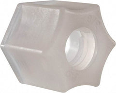 Made in USA - 3/8" Tube OD, Kynar Plastic Compression Tube Compression Nut - 275°F Max, Plastic Grip - Exact Industrial Supply