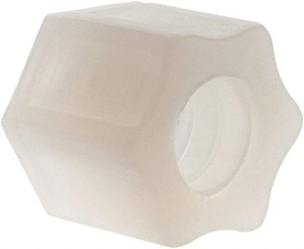 Made in USA - 1/2" Tube OD, Kynar Plastic Compression Tube Compression Nut - 275°F Max, Plastic Grip - Exact Industrial Supply