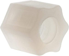 Made in USA - 1/2" Tube OD, Kynar Plastic Compression Tube Compression Nut - 275°F Max, Plastic Grip - Exact Industrial Supply