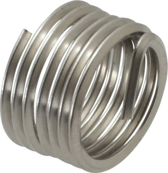 Heli-Coil - Single Insert, 7/16-20 UNF, 1D, Nitronic 60 Stainless Steel Screw Locking Insert - 6-5/8 Free Coils, 7/16 Inch Overall Length, 0.524 to 0.549 Inch Outside Diameter, with Tang - Exact Industrial Supply