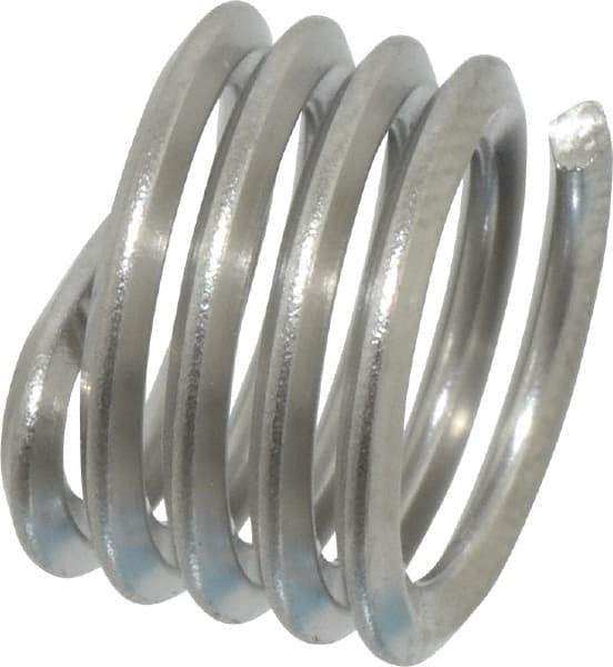 Heli-Coil - 3/8-16 UNC, 3/8" OAL, Free Running Helical Insert - 4-3/8 Free Coils, Tanged, Stainless Steel, 1D Insert Length - Exact Industrial Supply