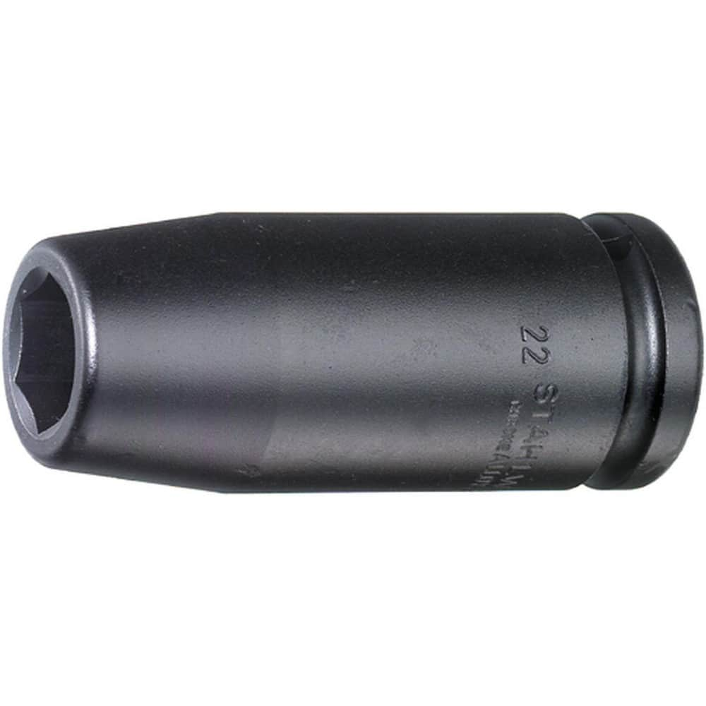 Impact Sockets; Drive Size: 3/4 in; Socket Size (mm): 41; Drive Style: Square; Overall Length (Decimal Inch): 3.9400; Material: Alloy Steel; Finish: Gunmetal; Insulated: No; Non-sparking: No; Deep: Yes; Number Of Points: 6