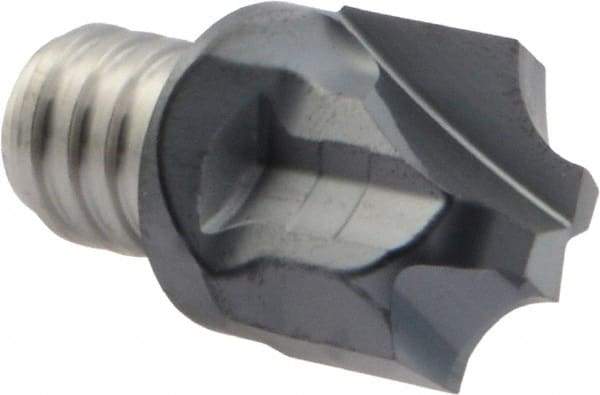 Iscar - MM HR Grade IC908 Carbide Concave Radius Milling Tip Insert - TiAlN Finish, 2 Flutes, 16mm Cutting Diam, 15mm Depth of Cut, 19.1mm Extension, 0.1969" Cnr Rad - Exact Industrial Supply